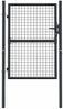 vidaXL Maschen-Gartentor verzinkter Stahl 100 x 125 cm Grau 145772 Bild 5