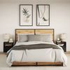 vidaXL Wand-Nachttische mit LED-Leuchten 2 Stk. Schwarz 3307978 Bild 5
