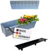 BURI 2 Euro-Paletten Blumenkästen-Einsätze inkl. Bewässerungsmatte | 37,3cm Grau | Pflanzkasten für Europalette Palette | Balkonkasten | Blumentopf | aus stabilen Kunststoff | Made in Germany Bild 2