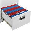 vidaXL Aktenschrank Hellgrau 46x62x72,5 cm Stahl 336271 Bild 2