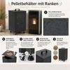 Pelletbehälter HWC-Q30 Ranken, Pelletbox Aufbewahrungsbox für z.B. Tierfutter, Rollen Füße 64x36x36cm ~ weiß-hellgrau Bild 2