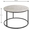 Beistelltisch >54509< in schwarz, silber, Metall - 37x59cm (HxD) Bild 2