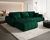 Ecksofa Schlafsofa MISATO Stoff Monolith Grün Ottomane Links Bild 4