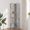 vidaXL Eck-Bücherregal 5 Böden Betongrau 50x50x179 cm Holzwerkstoff 852585 Bild 3
