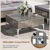 Rattan Gartenmöbel Set Balkonmöbel Set mit Sitz- & Rückenkissen Gartengarnitur Bild 3