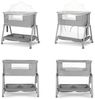 Lorelli Beistellbett Layla 2 in 1 Moskitonetz, Matratze, faltbar, Räder, Korb grau Bild 5