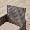 Songmics Balkon Gartenmöbel-Set, PE-Polyrattan braun/taupe Bild 5