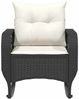 vidaXL Garten-Schaukelstuhl mit Kissen Schwarz Poly Rattan 4104193 Bild 4