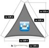 5x5x5m UV Sonnensegel Sonnenschutz Atmungsaktiv Grau Bild 4