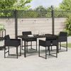 vidaXL Garten Essgruppe 5 pcs Schwarz Poly-Rattan 3380719 Bild 3