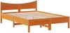 vidaXL Massivholzbett mit Kopfteil Wachsbraun 180x200 cm Kiefer 3307037 Bild 5
