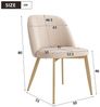 Flieks Esszimmerstuhl Gestell aus goldfarbenen Metall, Bezug aus Samtstoff (Set, 6 St), 6er Set Polsterstühle Küchenstuhl Wohnzimmerstuhl Beige Bild 4
