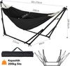 TLGREEN Hängematte mit Gestell,Premium Hängematten-Gestell-Set – 2-in-1, (Faltbar, Verstellbar, Stabiler Gartenhängematte, 231x89cm, Bis 200 kg, für Garten Balkon Camping Indoor, Tragetasche) Bild 3