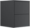 Design Nachttisch Concepto S 40cm hängend, 2 Pushauszüge Grafit : Grafit Bild 3