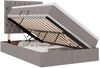 vidaXL LED-Speicherbett mit Matratze Taupe 120 x 200 cm Stoff 3372474 Bild 2