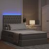 vidaXL LED-Speicherbett mit Matratze Taupe 120 x 200 cm Stoff 3372474 Bild 5