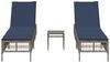 vidaXL Sonnenliegen 2 Stk. mit Tisch Grau Poly Rattan 4002752 Bild 4