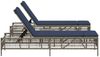 vidaXL Sonnenliegen 2 Stk. mit Tisch Grau Poly Rattan 4002752 Bild 5