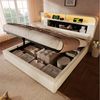 TavilaEcon Polsterbett Höhenverstellbares Bett mit LED-Beleuchtung, USB-Ladestation (1-tlg), mit großzügigem Stauraum, 180×200cm, beige Bild 2