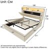 TavilaEcon Polsterbett Höhenverstellbares Bett mit LED-Beleuchtung, USB-Ladestation (1-tlg), mit großzügigem Stauraum, 180×200cm, beige Bild 4