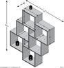 Wandregal >LAURIO 2< in Brillantweiß - 81,2x94,3x15,7cm (BxHxT) Bild 3