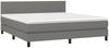 vidaXL Boxspringbett mit Matratze, Stoff, Dunkelgrau, 160x200 cm, H2 Bild 3