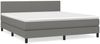 vidaXL Boxspringbett mit Matratze, Stoff, Dunkelgrau, 160x200 cm, H2 Bild 2