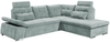 Ecksofa Medan von Ed Exciting Design Ice Blue – Modernes Sofa mit Schlaffunktion & Glow Mikrofaser Bild 2