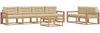 vidaXL Outdoor-Sofagarnitur mit Kissen 6 pcs Weiß und Beige 3386102 Bild 2