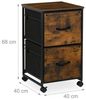 Relaxdays Industrial Rollcontainer 2 Schubladen Bild 5