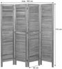 Paravent HWC-G30, Trennwand Sichtschutz Raumteiler, Shabby-Look 170x162cm ~ grau-braun Bild 4