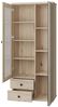 Vitrine Weren W-2, ohne Beleuchtung, Farbe: Artisan Eiche / Artisan Eiche + Schwarz Bild 2