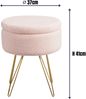 Albatros Hocker mit Stauraum Cannes Sitzhocker mit Stauraum, Modernes Design, Edler Sherpa-Bezug Sitztruhe Sitzbank mit Stauraum  optimal als Fußhocker Hocker Schminktisch, Rosa Bild 5