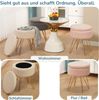 Albatros Hocker mit Stauraum Cannes Sitzhocker mit Stauraum, Modernes Design, Edler Sherpa-Bezug Sitztruhe Sitzbank mit Stauraum  optimal als Fußhocker Hocker Schminktisch, Rosa Bild 4