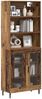 vidaXL Highboard Altholz 69,5 x 34 x 180 cm Engineered Wood und Glas 3403177 Bild 3