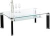 Stella Trading 'Alberto' mit Ablage, Couchtisch Glas/ Metall schwarz, 100 x 42 x 60 cm Bild 2