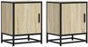vidaXL Nachttische 2 Stk. Sonoma-Eiche 40x31x50cm Holzwerkstoff Metall 848712 Bild 2