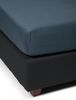 ESSENZA Spannbettlaken Satin Uni Baumwollsatin Blau, 80X200 Bild 2
