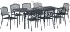 vidaXL Garten Essgruppe 9 pcs Anthrazit Stahl 3378836 Bild 3