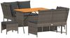 vidaXL 5-tlg. Garten-Sofagarnitur mit Kissen Grau Poly Rattan 3365346 Bild 2