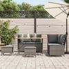 vidaXL 5-tlg. Garten-Sofagarnitur mit Kissen Grau Poly Rattan 3365346 Bild 3