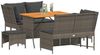 vidaXL 5-tlg. Garten-Sofagarnitur mit Kissen Grau Poly Rattan 3365346 Bild 4