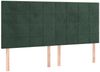 vidaXL Boxspringbett mit Matratze Dunkelgrün 160x200 cm Samt 3137854 Bild 5