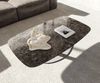Couchtisch Edge Boot 120x70 cm Keramik Emperador Extra Lucidato Dunkelbraun Vibany Edelstahl gebürstet Bild 4