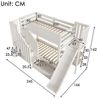 REDOM Hochbett Etagenbett mit Rutsche, Leiterschrank & großen Schubladen in Weiß (Packung, 1-St, Das praktische und spaßige Bett für Familien mit mehreren Kindern) 2x 90x200 cm, mit offenem Regal & inkl. Lattenrosten,ohne Matratze Bild 4