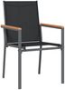 vidaXL 7-tlg. Garten-Essgruppe Schwarz Textilene und Stahl 3187044 Bild 5