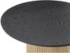 Esstisch rund Mattschwarz MDF mit Echtholzfurnier Eiche 100 cm Durchmesser Bild 3