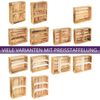 CHICCIE 3 Set Holzregal Schmalhanz - Hell Geflammt 1x Langes Regal Bild 4