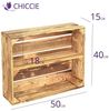 CHICCIE 3 Set Holzregal Schmalhanz - Hell Geflammt 1x Langes Regal Bild 5