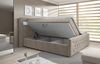 Ascona Boxspringbett mit LED-Beleuchtung, Blau-LED, 180 x 200 cm, Matratze H3, Beige Bild 2